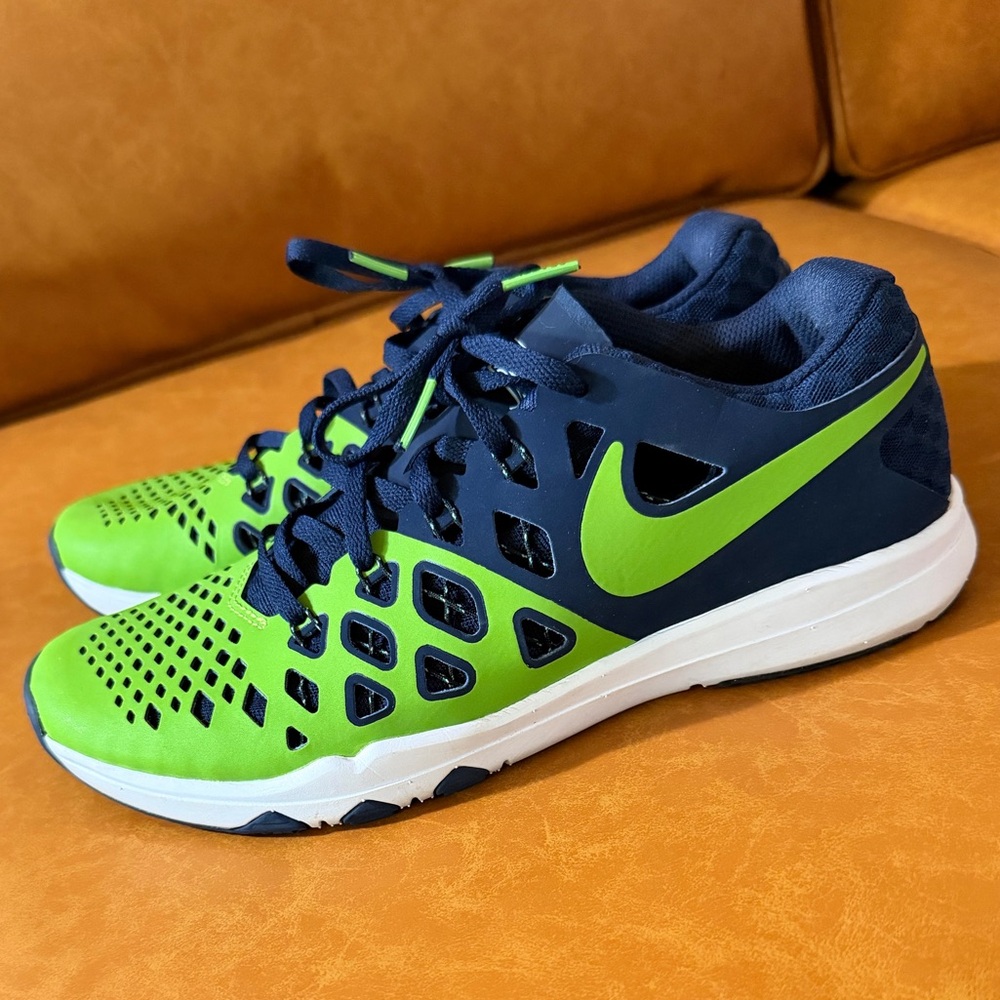 Nike NFL Seattle Seahawks Neon Green & Navy Training Sneakers